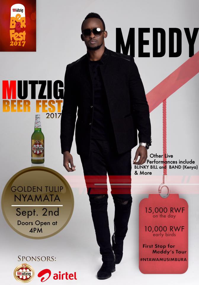 Meddy yatumiwe mu gitaramo kizabera i Bugesera