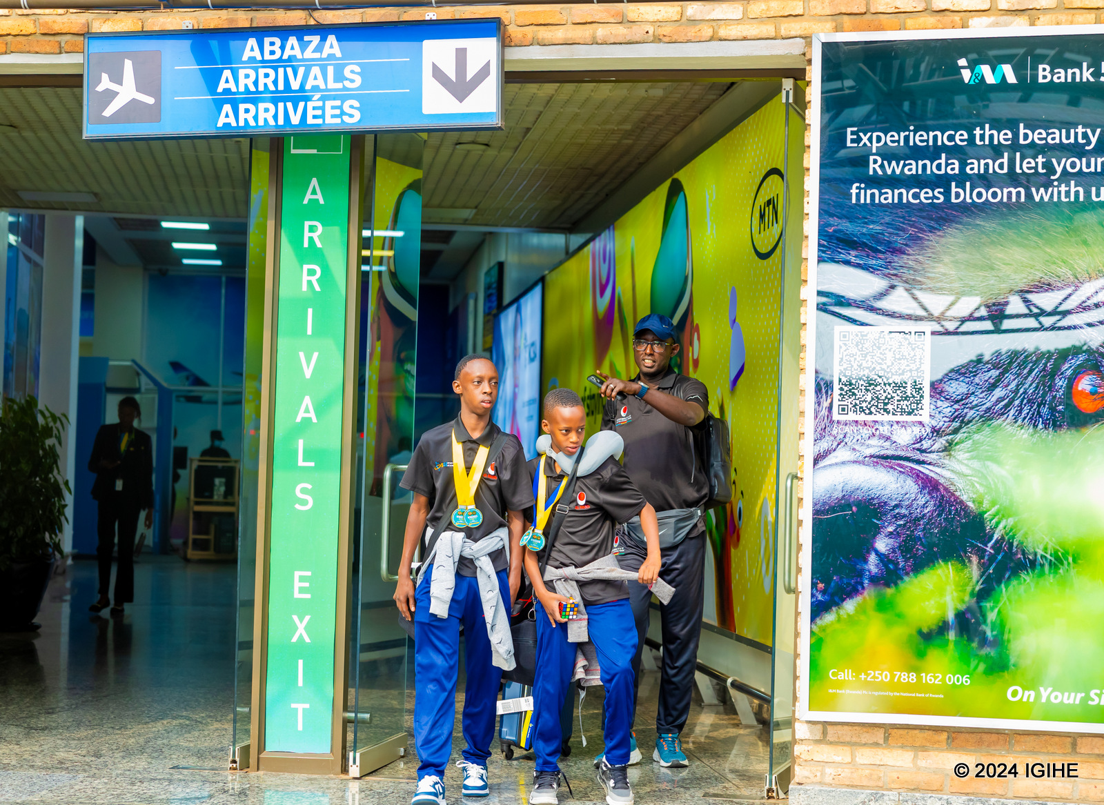 Twagirumukiza na Gisa bageze mu Rwanda bavuye muri Namibia