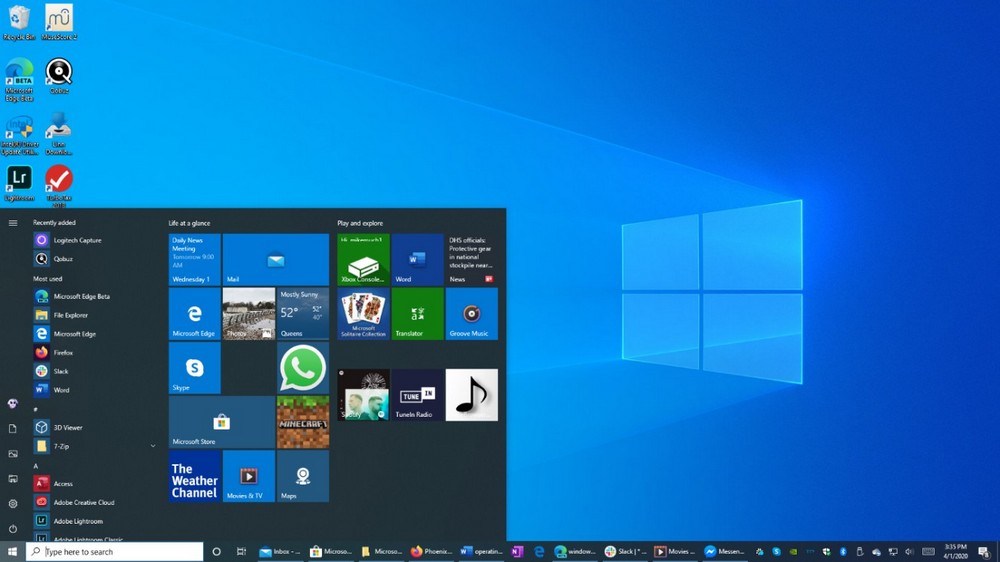 Imigaragarire ya Operating System ya 'Windows 10' muri mudasobwa