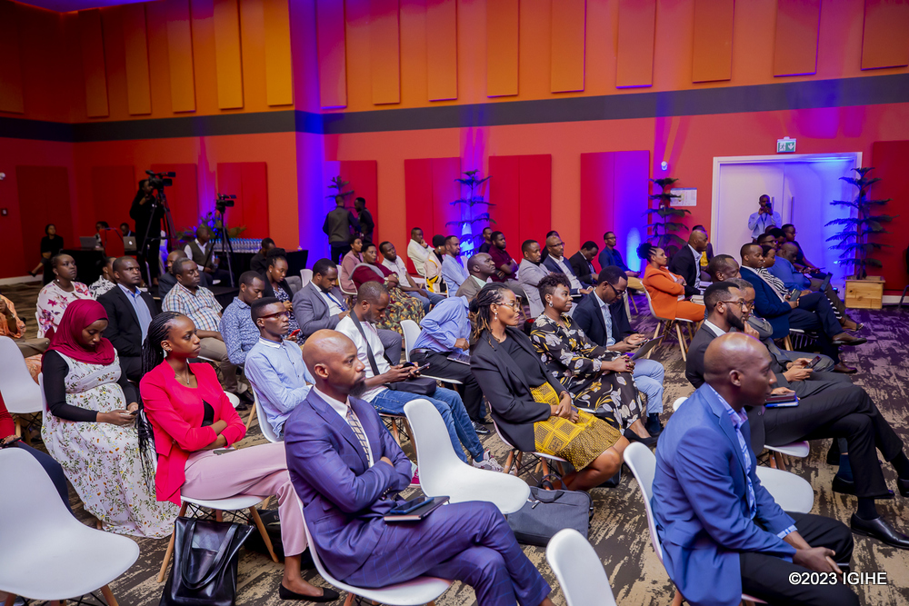 Bamwe mu bitabiriye umuhango wo kumurika urubuga  "Imisanzu" ku wa 31 Mutarama 2023
