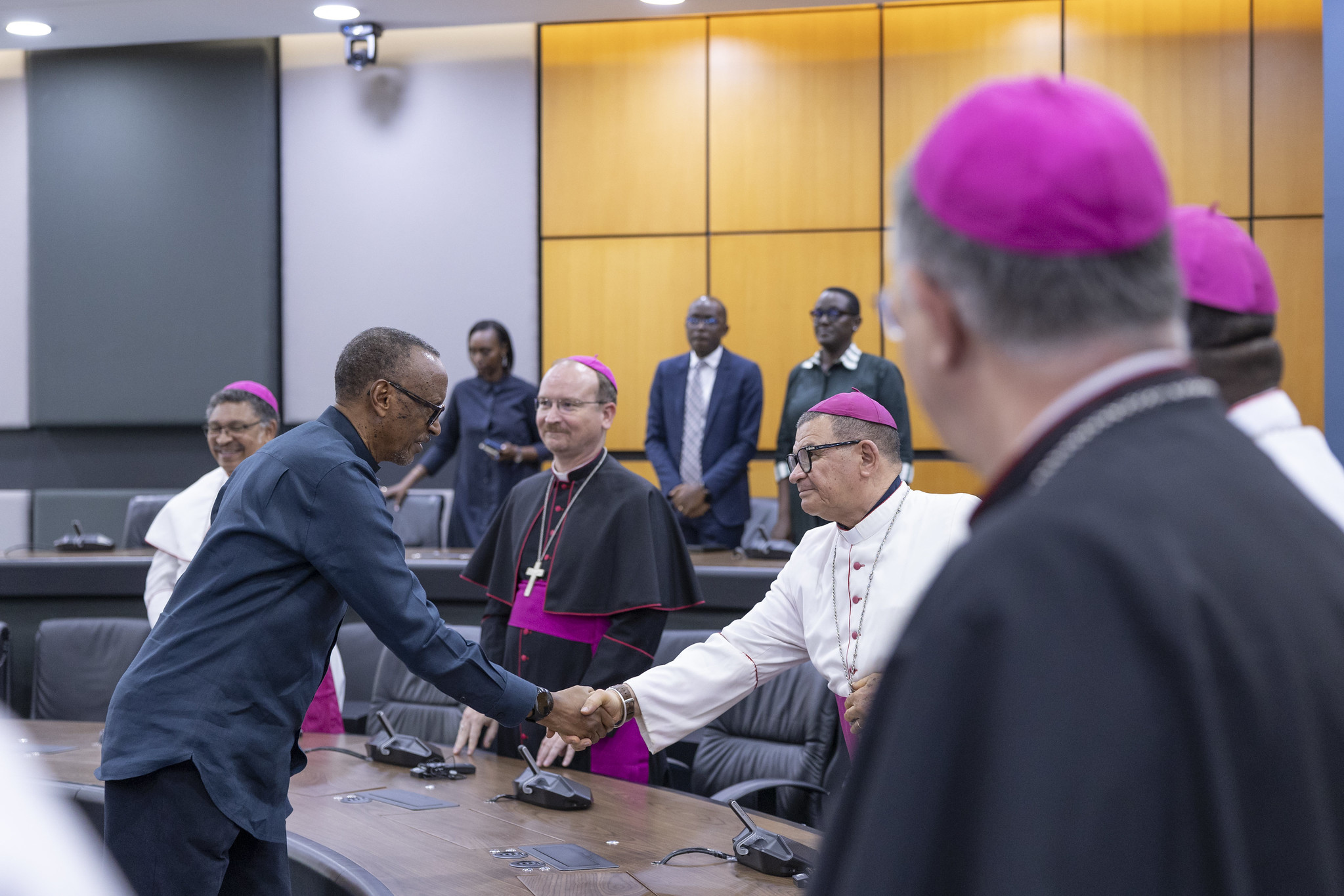 Ku wa 2 Kanama, Perezida Paul Kagame yakiriye Abashumba ba Kiliziya Gatolika bitabiriye Inama y’Ihuriro ry’Abepiskopi Gatolika muri Afurika na Madagascar (SECAM)