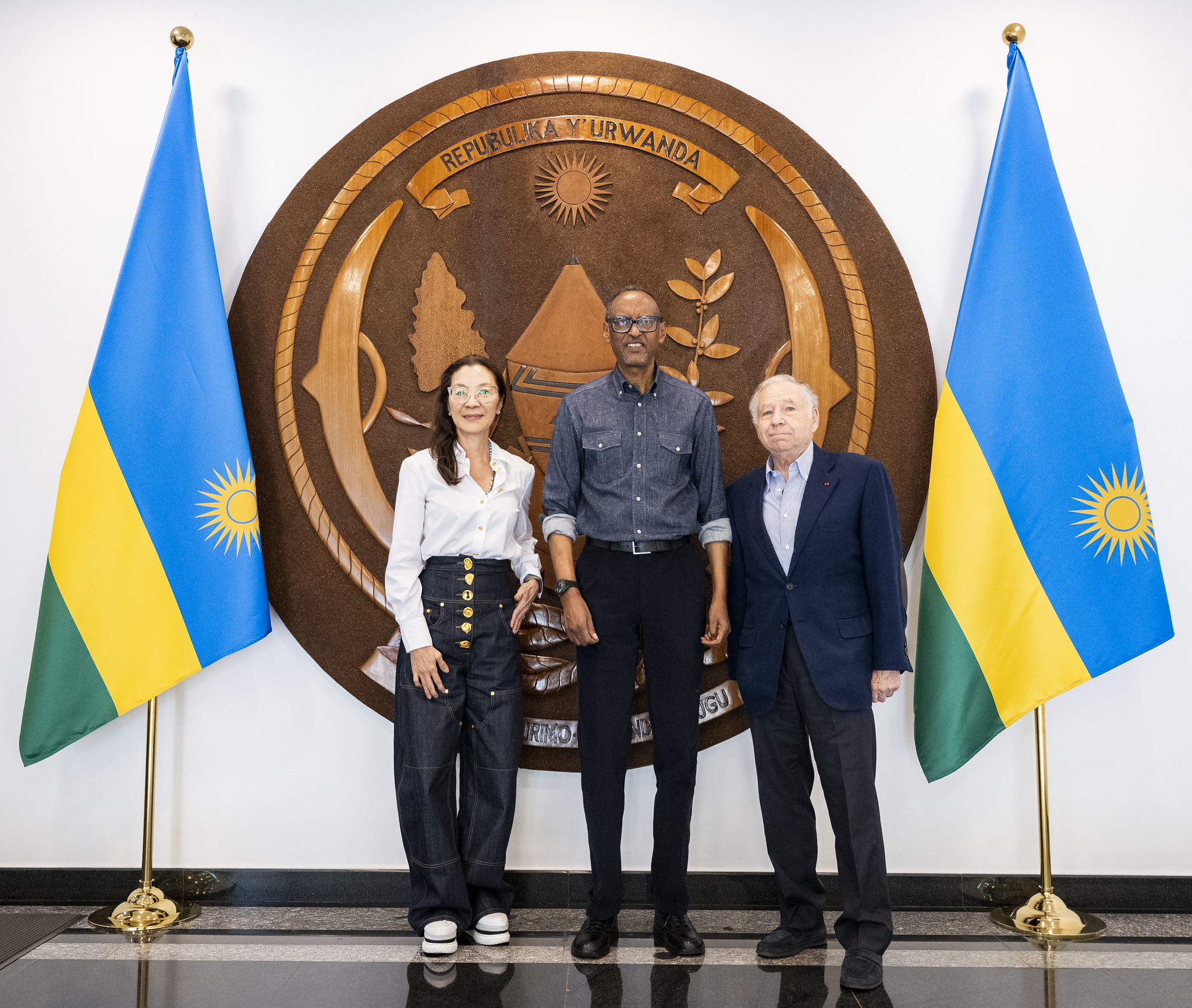 Ku wa 6 Nzeri, Perezida Kagame yakiriye Intumwa y’Umunyamabanga Mukuru wa Loni ku bijyanye n’umutekano wo mu muganda, Jean Todt hamwe n’umugore we akaba n’umukinnyi ukomeye wa filimi, Michelle Yeoh