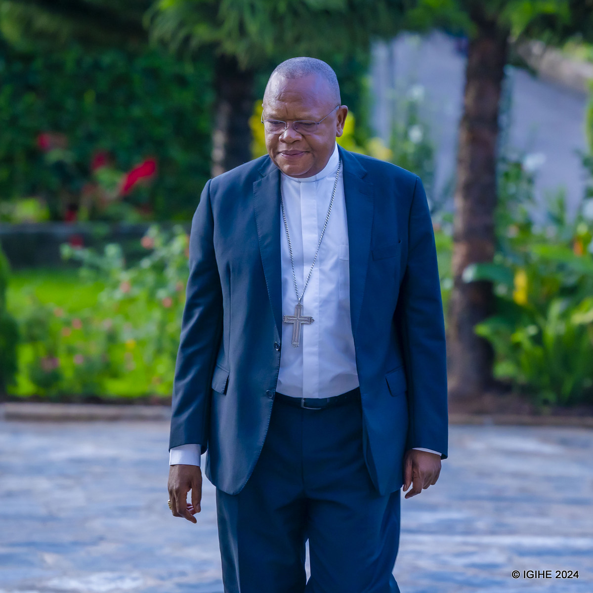 Cardinal Ambongo ubwo yari ageze kuri Saint Paul
