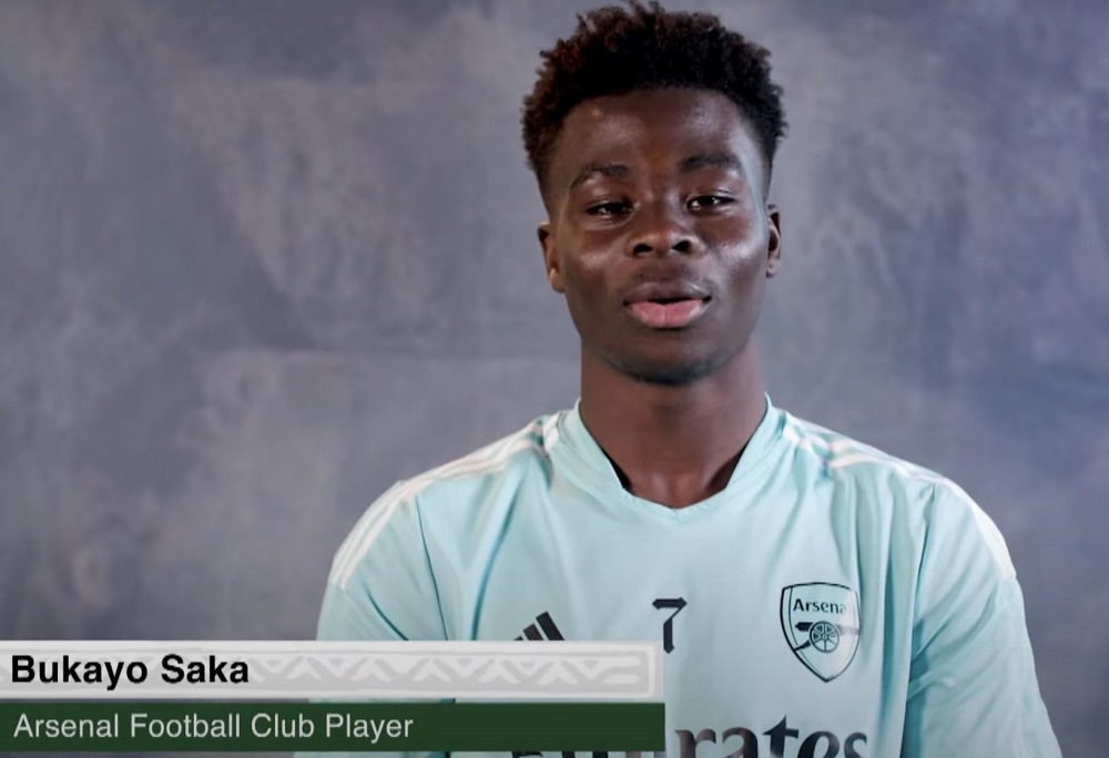 Bukayo Saka ukinira Arsenal yise umwana w’ingagi ’Kura’