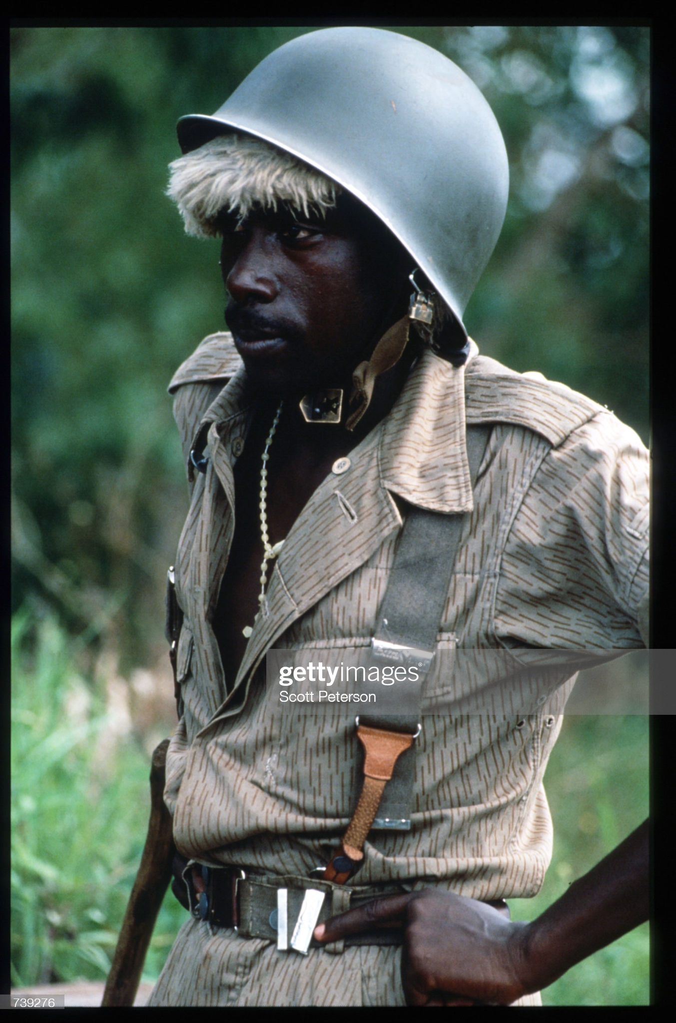 Uyu musirikare wa RPA yafotorewe i Byumba mu ntangiriro za Mata 1994
