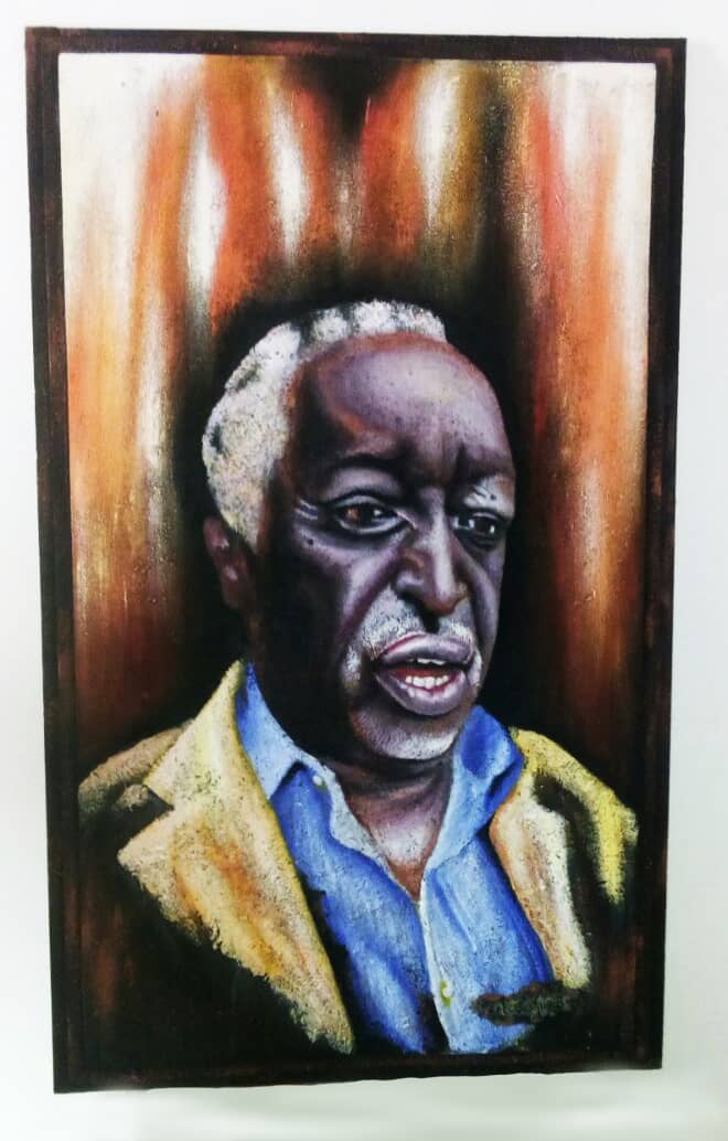 Ifoto ya Tito Rutaremara yashushanyijwe na Biseruka Joshua
