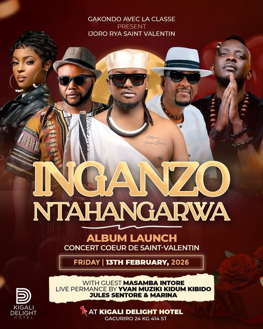 Igitaramo cya Yvan Muziki kizaba ku munsi ubanziriza uwahariwe abakundana