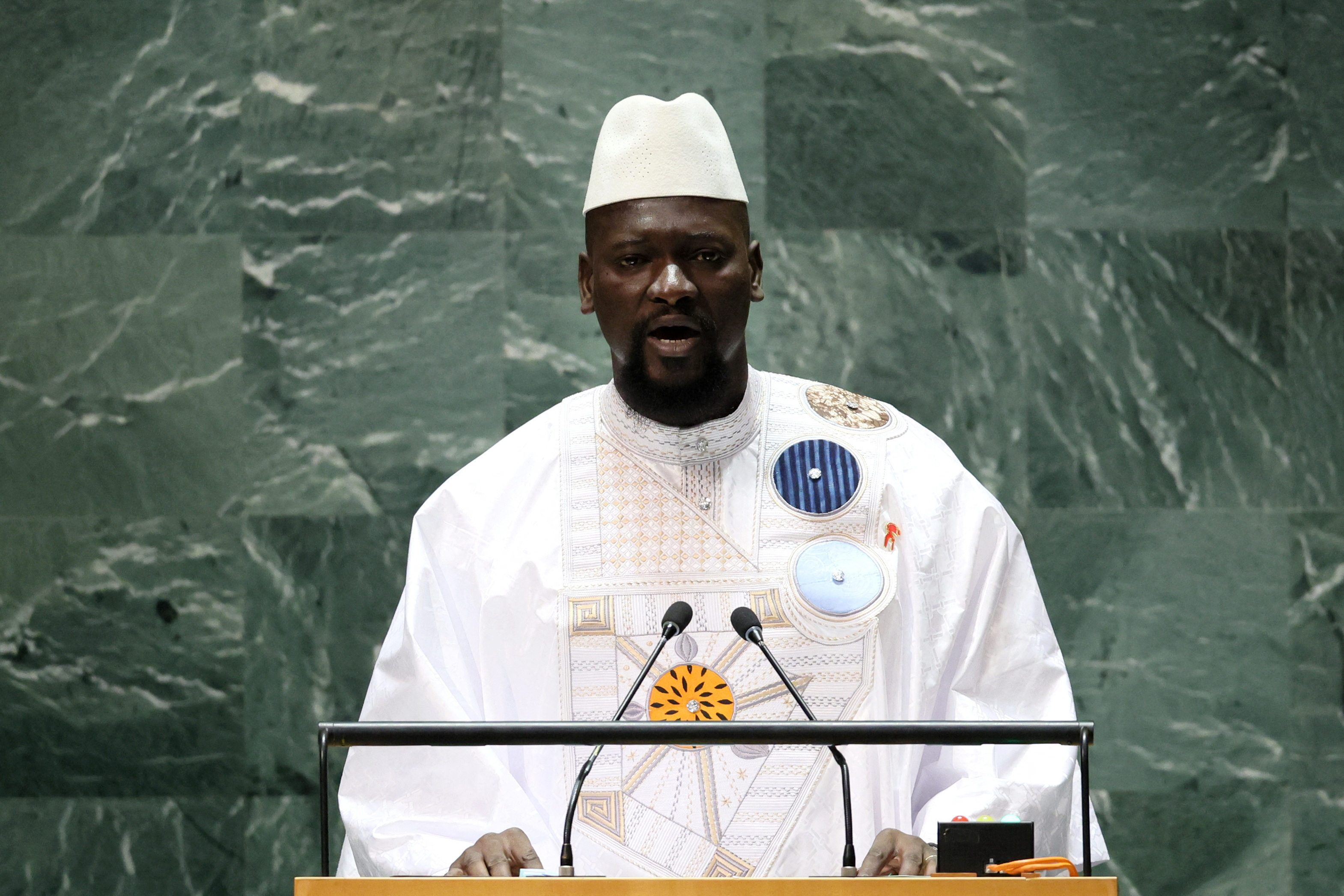Muri Nzeri umwaka ushize ubwo Doumbouya yagezaga ijambo ku Nteko rusange ya Loni