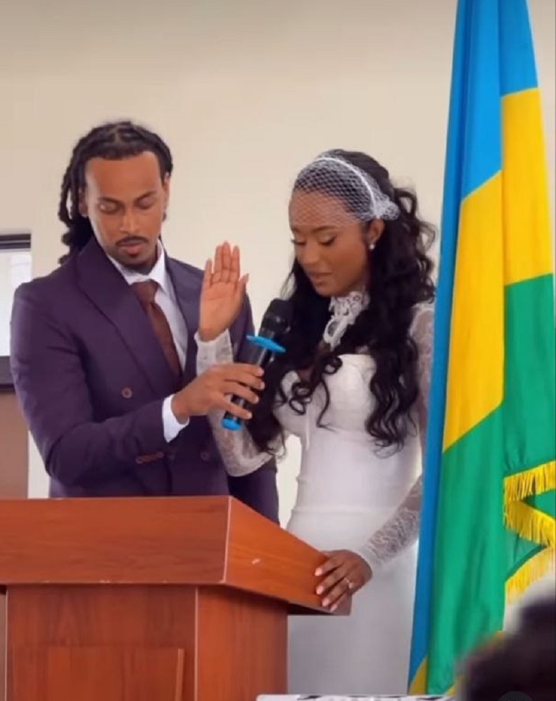 Nishimwe Naomie yasezeranye imbere y'amategeko na Michael Tesfay