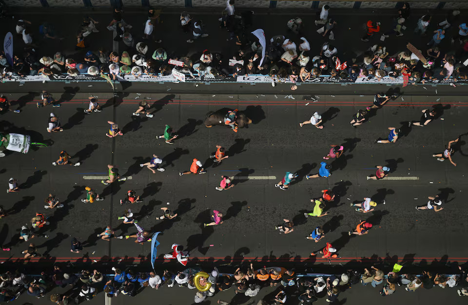 London Marathon yatambutse kuri New York City Marathon mu marushanwa yasojwe n'abantu benshi