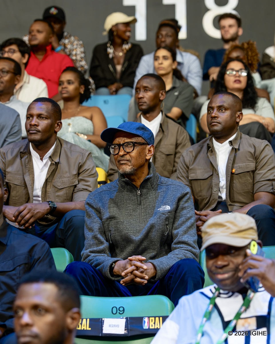 Perezida Kagame yari muri BK Arena ahari kubera imikino ya nyuma ya BAL 2026