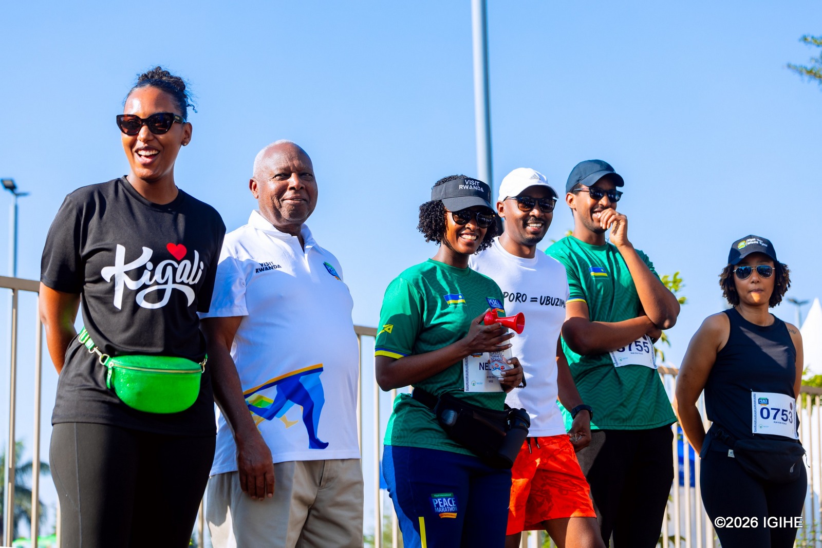 Ubwo abayobozi biteguraga gutangiza icyiciro cya Run for Peace muri Kigali International Peace Marathon ya 2026
