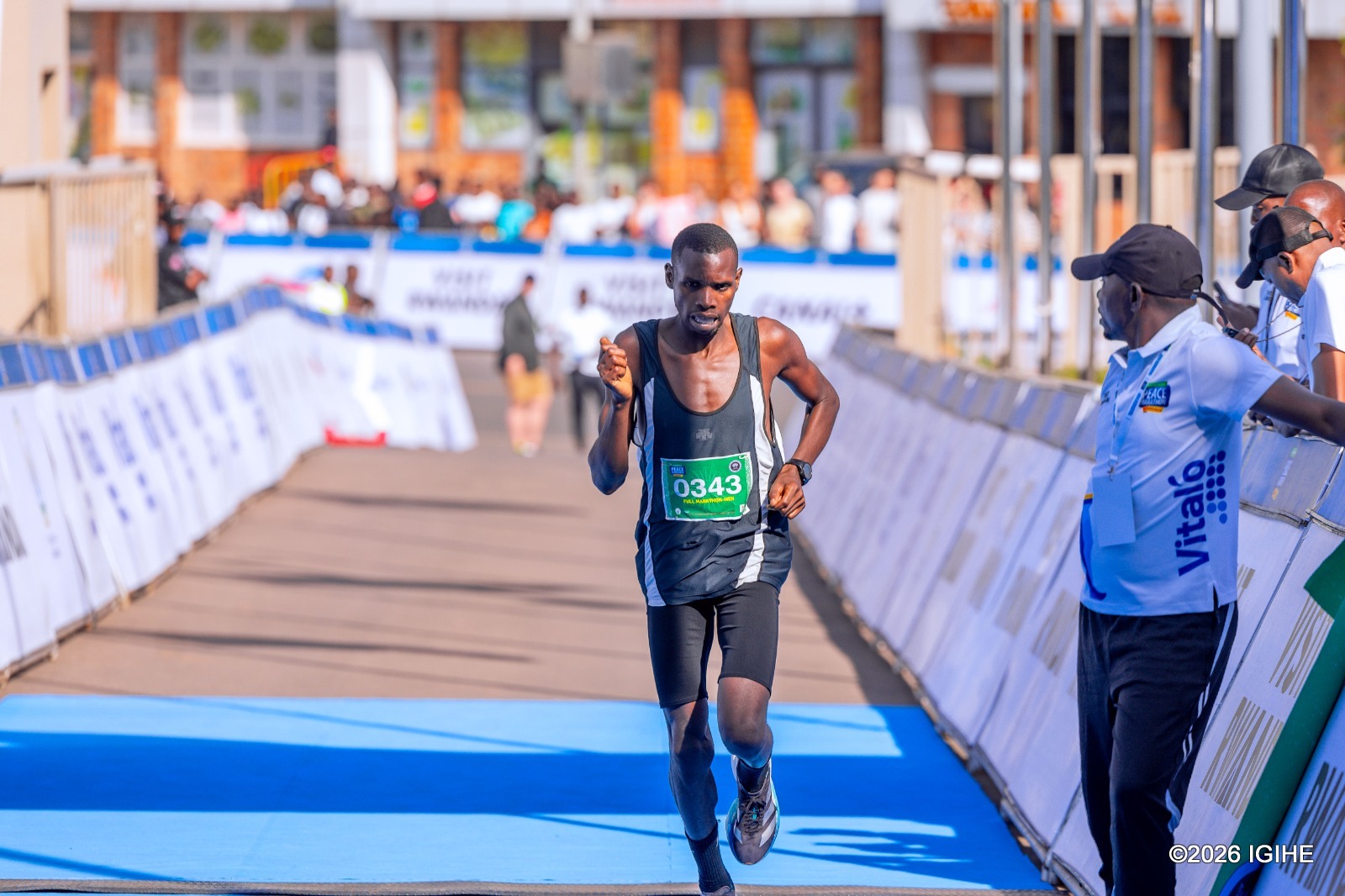 Shyaka Olivier yabaye umukinnyi wa kabiri watambutse ku murongo mu isiganwa ryo kuri iki Cyumweru