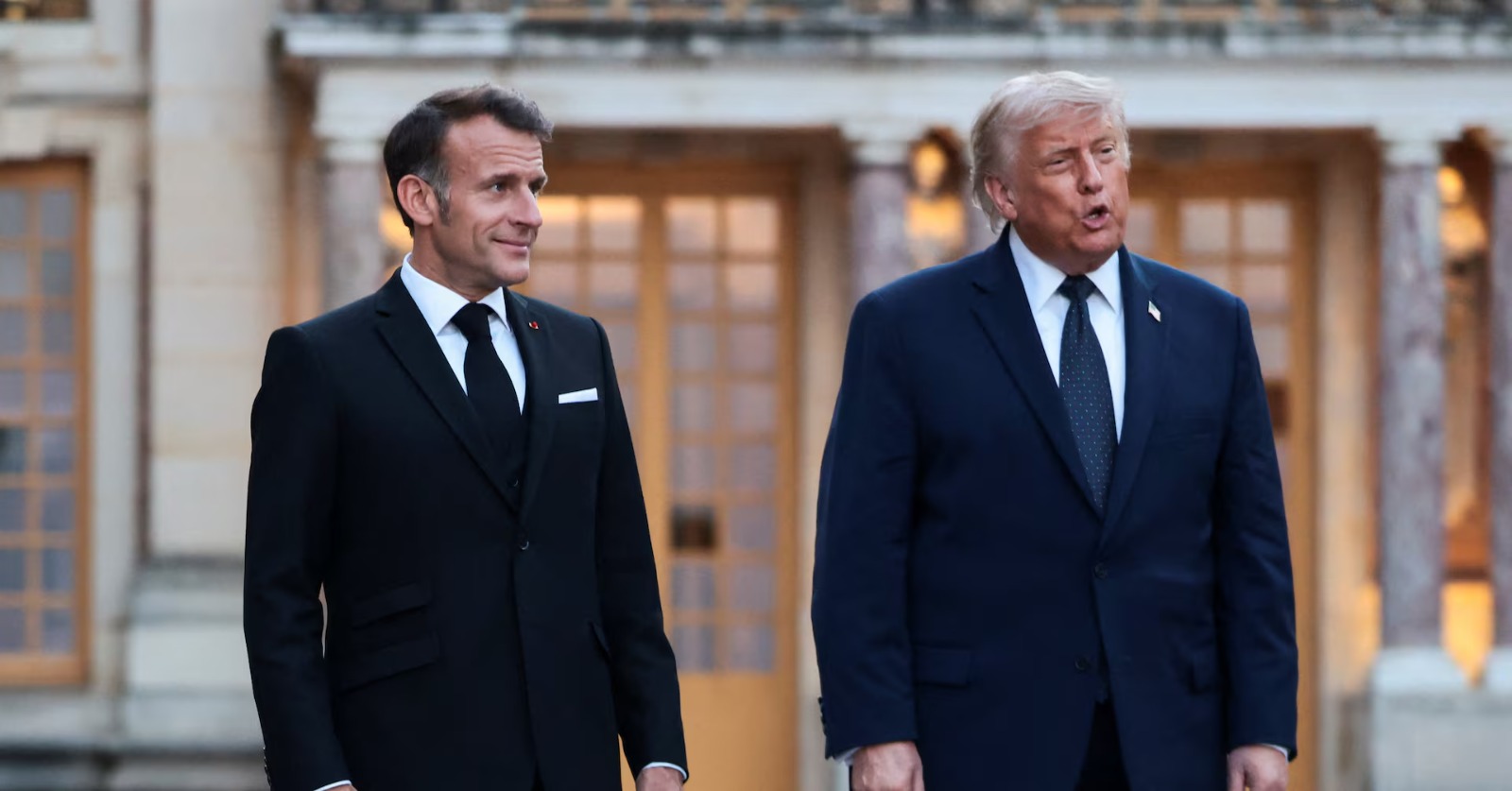 Perezida Donald Trump ari kumwe na mugenzi we w'u Bufaransa, Emmanuel Macron