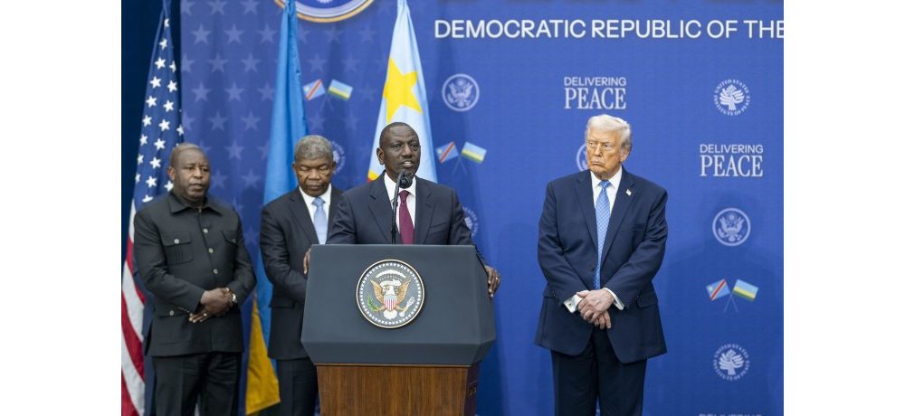 Perezida wa Kenya, William Ruto, ni umwe mu Bakuru b’Ibihugu ba Afurika bitabiriye uyu muhango