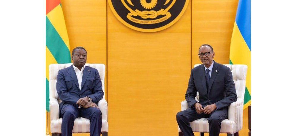 Perezida Kagame yakiriye Faure Gnassingbé wa Togo