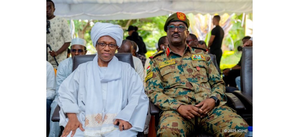Ambasaderi Khalid Musa Dafalla na  Defence Attaché muri Ambasade ya Sudani mu Rwanda, Brig Gen Mohamed Mirghani Yousif Mohamed, 