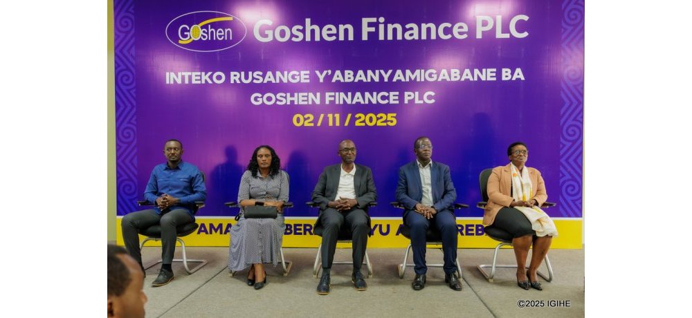 Komite nshya ya Goshen Finance Plc  yiyemeje guteza imbere iki kigo