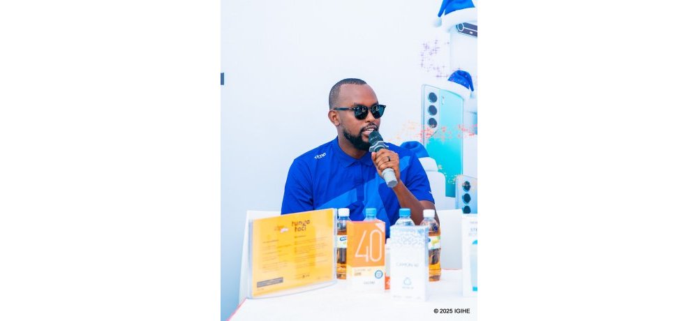Umuyobozi ushinzwe imenyekanisha bikorwa muri TECNO, Mucyo Eddy, yasabye abakiliya gutangira kugerageza amahirwe yo kujya mu Gikombe cya Afurika