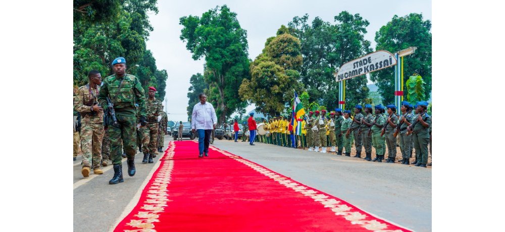 Umuhango wo kwinjiza aba  basirikare mu ngabo witabiriwe na Perezida Faustin-Archange Touadéra n’abayobozi bakuru batandukanye