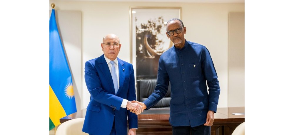 Perezida Kagame na Mohamed Ould Ghazouani baganiriye ku mutekano muri  Afurika